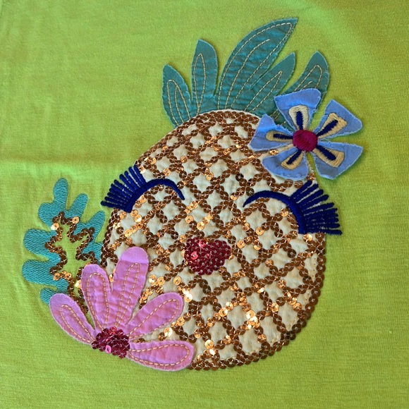 Flapdoodles Sequin Pineapple Dolman Tee - Picture 2 of 7